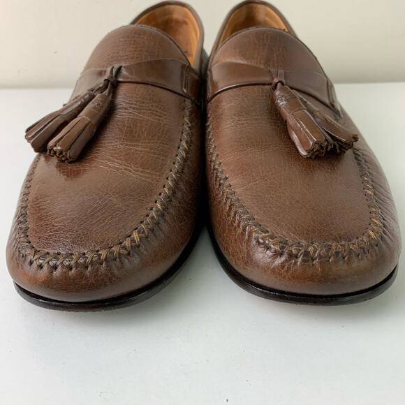 Johnston & Murphy Brown Leather Tassel Loafers Mens 11M Dress Shoes main image 12